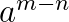 $a^{m-n}$